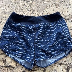 Girls Athleta Navy Zebra Print Athletic Shorts